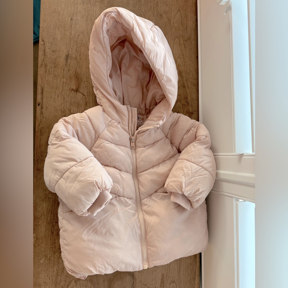 Zara Baby Blush Puffer Coat